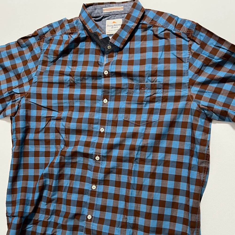 Tommy Bahama Jeans Shirt Modern Fit Long Sleeve Button Island Men's size XL